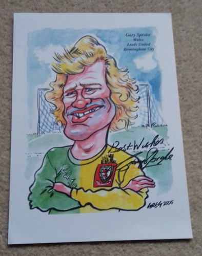 Signed gary sprake caricature - gary,