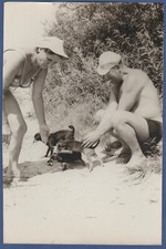 Girl and Guy with naked torso