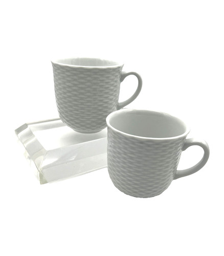 Pillivuyt basketweave mugs - pillivuyt,
