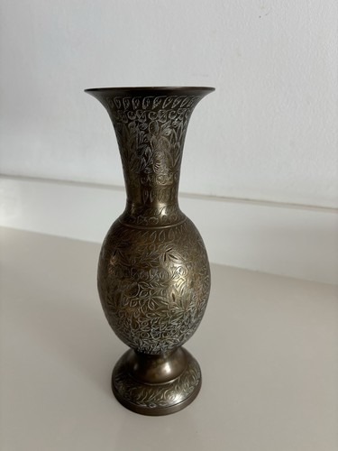 Vintage indian brass engraved - vintage,