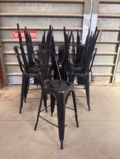 11x Outdoor Tall Metal Dining / Bistro Chairs | Read Description Re: Delivery