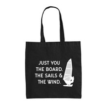 Just You, The Sails & The Wind - Canvas Tote Bag - Windsurf Windsurfing Sail
