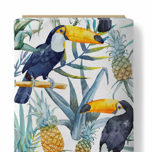 Tropical plant cotton fabric - plant,