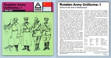 Russian Army Uniforms : I - 1935-43 - Military - WW2 Edito-Service SA 1977 Card