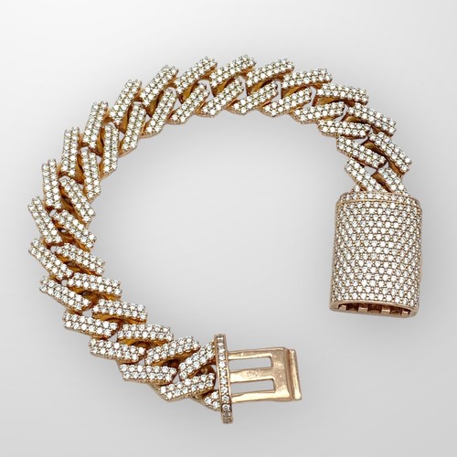 Bracelet gold diamond mens - gold,