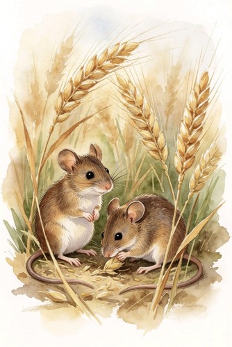 Field mice wildlife - field,