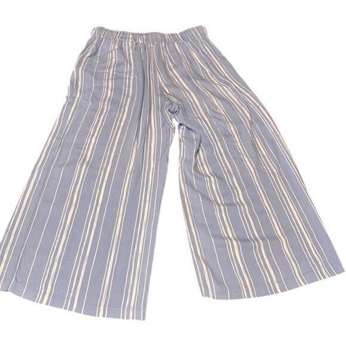 Striped wide leg cropped - striped,