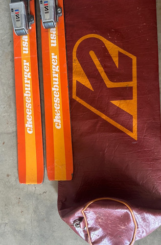 Vintage cheeseburger skis - k2,