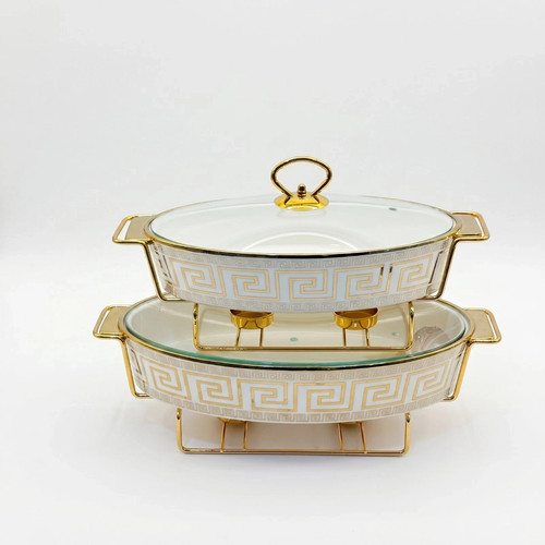 2pcs white gold ceramic - 2pcs,
