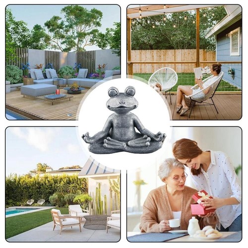 Yoga frog figurine resin - yoga,