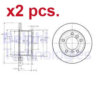 Pcs rear brake - x2,