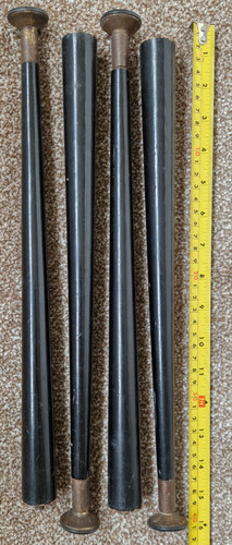 Vintage ebonised table legs - ebonised,