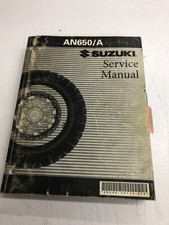 2003 SUZUKI AN650/A 50cc MOTORCYCLE SCOOTER SERVICE MANUAL P/N 99500-36114-03E