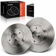 2x Solid Brake Discs Rear