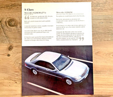 MERCEDES S CLASS S320 CDi COLLECTIBLE FRAMEABLE ORIGINAL CLASSIC CAR ADVERT