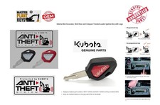 Kubota Mini Excavator Ignition Keys Red 459A IC Chipped Programmed Master Key
