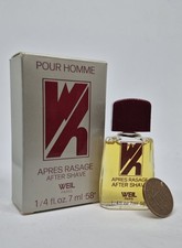Weil Pour Homme, 7ml MINIATURE Aftershave, Mens MINI Fragrance,Boxed 