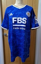 Official Leicester City Home Football Shirt 2021/22 Size L. 42/44" Blue. Adidas 