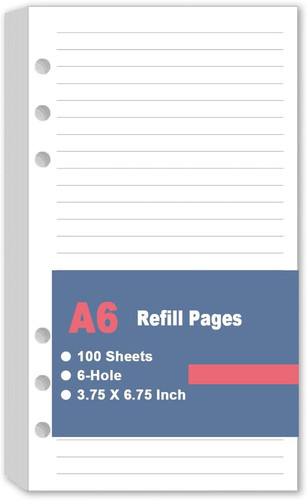 Lined paper refill - paper, 6