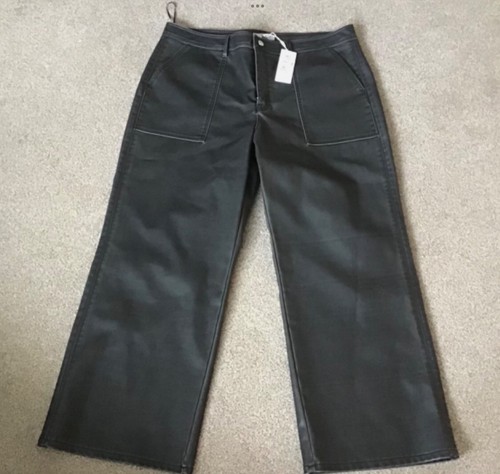 Black trousers wide leg - black,