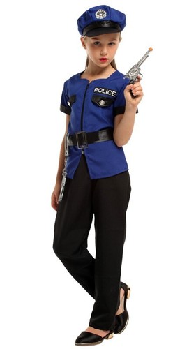 Girls policewoman costume kids - girls,