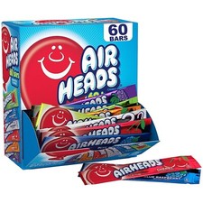 Airheads Candy Bars Assorted Fruit Flavours 936g (2lb) - 60 Bars