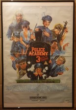 Police Academy 3: Back in Training 1986 Vintage  Original Video Shop Poster