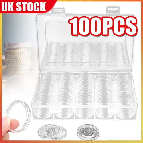 100pcs 30mm coin cases - 100pcs,