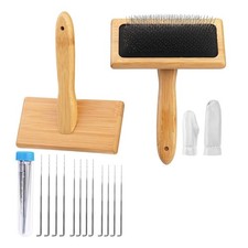 2 Pcs Wool Carders Hand Carders for Wool Needle Felting Brush Wooden Wool