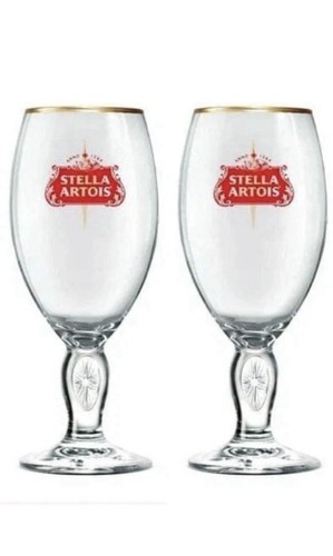 Stella artois pint glasses - glasses, x2