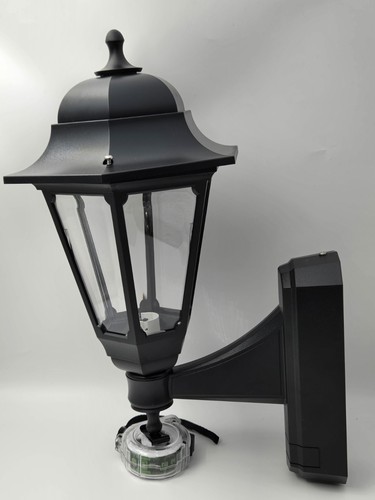 Black outdoor wall lantern - wall,