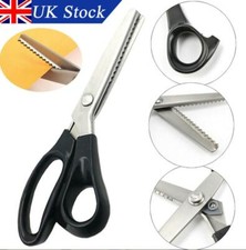 Stainless Steel Dressmaking Scissors Pinking Shears Craft Zig Zag Cut Scissors