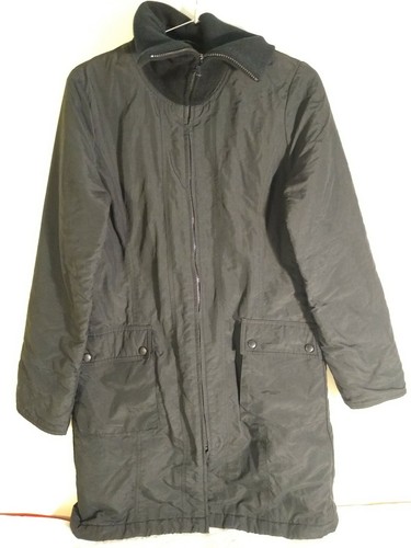 Ladies black coat - coat, divided