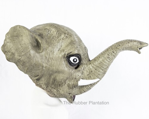 Elephant mask full head latex - full,