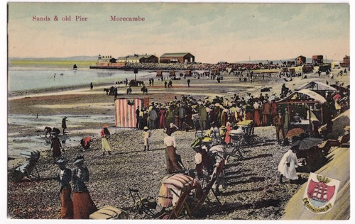 Morecambe sands old pier - sands,