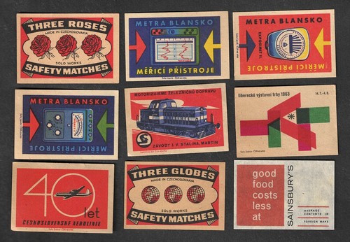 Vintage matchbook labels - vintage,