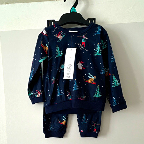 Fred flo 2pc navy christmas - &,