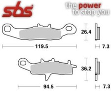 PAIR OF BRAKE PADS 726CS 726