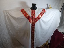 Vintage white with - with, red/gold