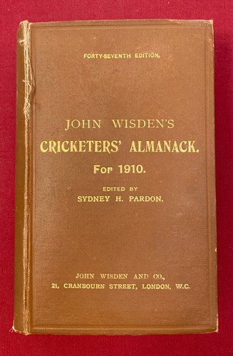 1910 wisden original - 1910,