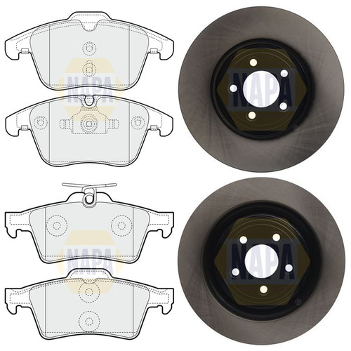 Napa front rear brake discs - front,