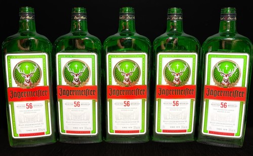 Jaegermeister liquor bottles - jaegermeister,