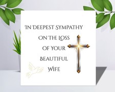 Personalised Wife Sympathy Card  Personalised Husband Sympathy Card  Condolences