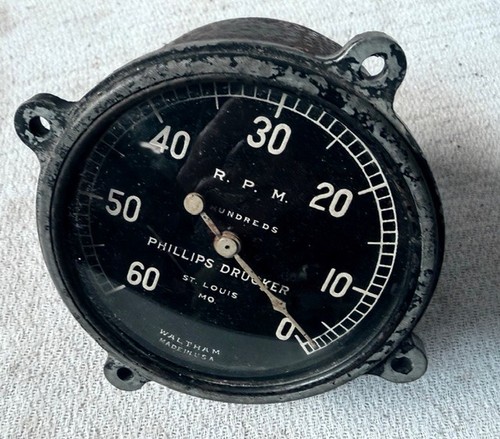 Vintage aircraft tachometer - vintage,