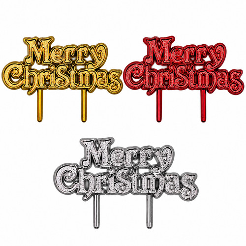 Merry christmas cake - christmas, topper