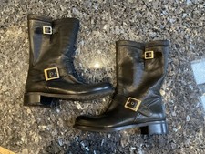 Russell & Bromley Black Biker Boots 6/39.