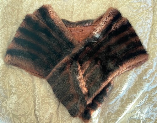 Vintage mink fur shawl - mink,