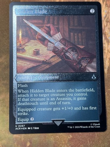 Etched foil hidden blade - etched,