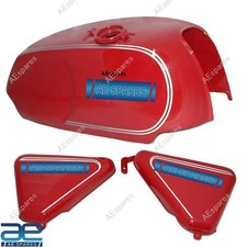 Compatible With Norton Commando Roadster 850 Red Petrol Tank with Side Panel @US