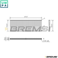 FILTER CABIN AIR FC1532 FOR